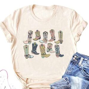 FINAL PRICE - NWT cowboy boot shirt🌺